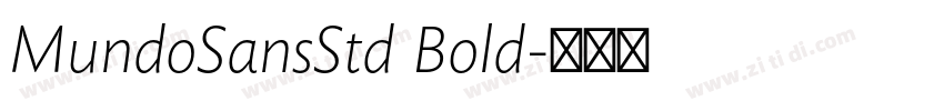 MundoSansStd Bold字体转换